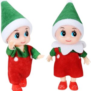 Voiakiu Poupée Elfe de Noël, Bébé Poupée Elfe, Bébé de Noël Petit Lutin de  Noël pour Fille et Garçon Bébé Poupée Nouveauté Jouets Noël Nouvel an